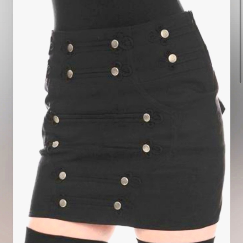 Goth Steampunk Black Miniskirt- Size small